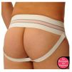 Jockstrap Fist Large Bande Blanc Jockstrap Fist Large Bande Blanc