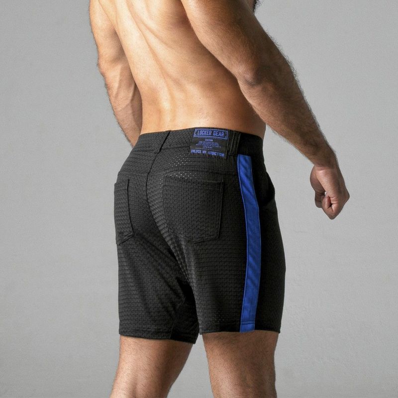 Short Mesh LOOK AT SIDE Noir-Bleu Locker Gear