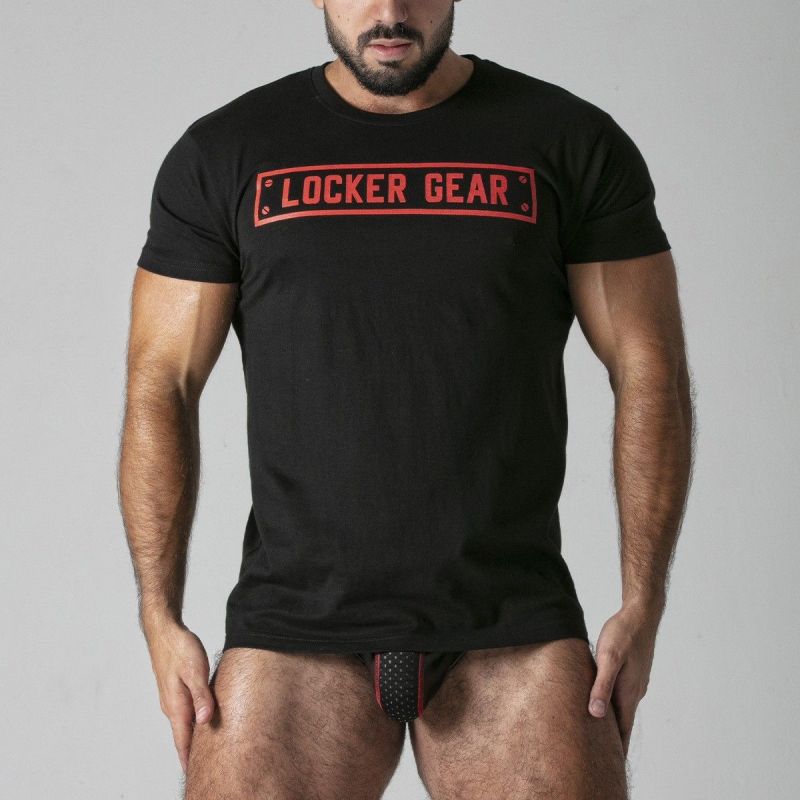 T-shirt LKG Noir-Rouge Locker Gear