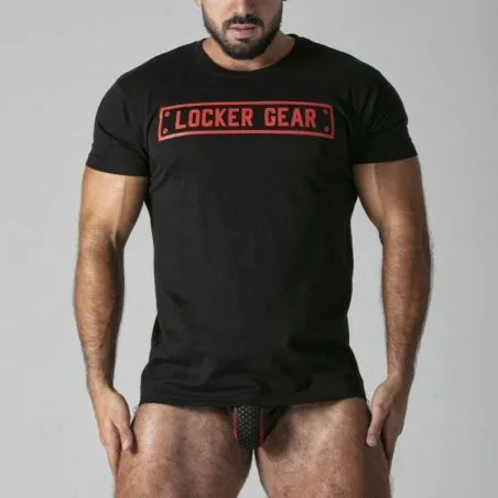 T-shirt LKG Noir-Rouge Locker Gear