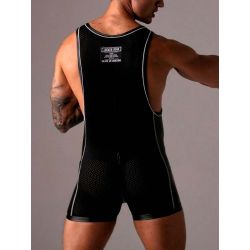 Singlet MASSIVE RUDE Noir-Blanc