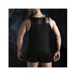 Débardeur ZIPPER VEST Noir-Rouge Locker Gear