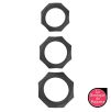 Lot de 3 Cockrings Silicone Heavy C-Ring Noirs Lot de 3 Cockrings Silicone Heavy C-Ring Noirs
