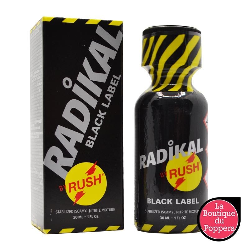 Poppers Radikal by Rush Black Label 30ml Amyl pas cher