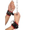 Menottes en cuir pour poignets Noir-Rouge Menottes en cuir pour poignets Noir-Rouge