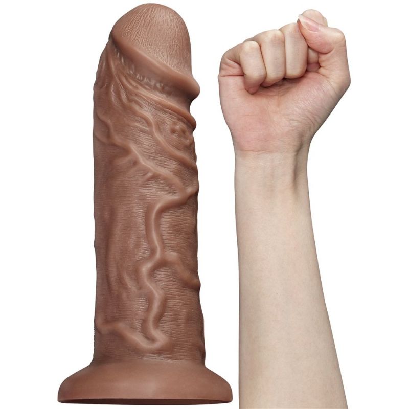 Gode Chubby Dildo 23 x 6.5 cm Marron pas cher