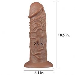 Gode Chubby Dildo 23 x 6.5 cm Marron