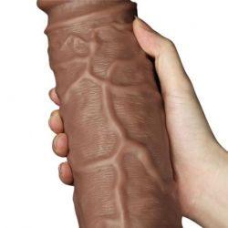 Gode vibrant Chubby Dildo 23 x 6.5 cm Marron