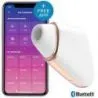 Stimulateur de clitoris connecté Love Triangle Satisfyer Blanc pas cher