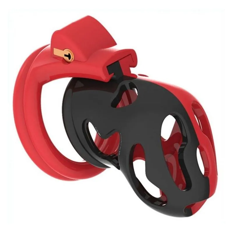 Cage de chasteté Dinoz 6.5 x 3cm Noir-Rouge pas cher