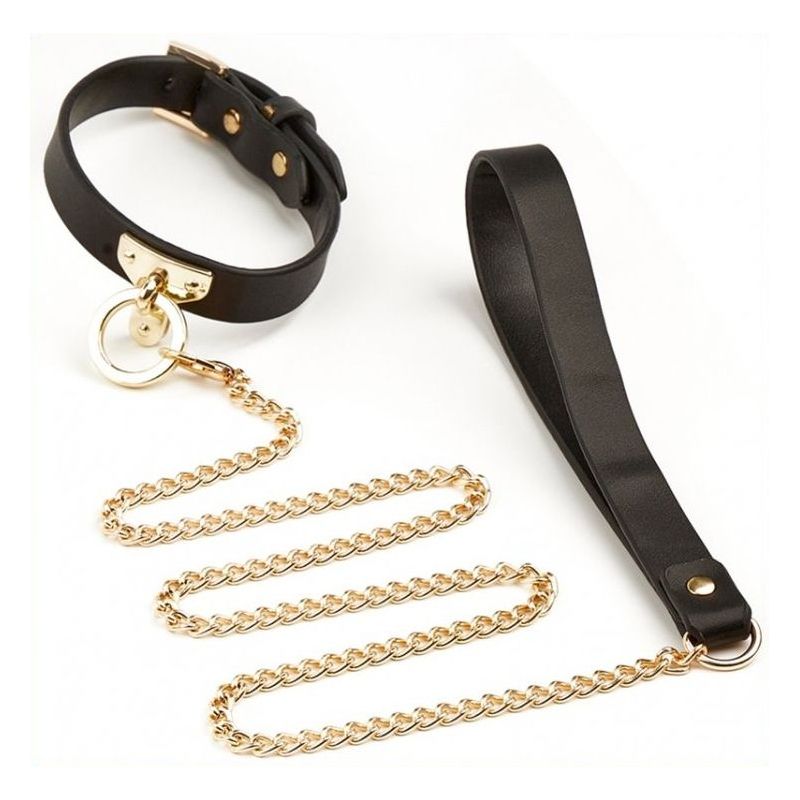 Collier et Laisse Sclave Noirs pas cher