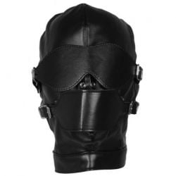 Cagoule avec Masque et Bâillon Blind Mask Gag Noire