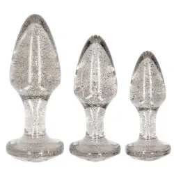 Lot de 3 plugs Glitter Argentés pas cher