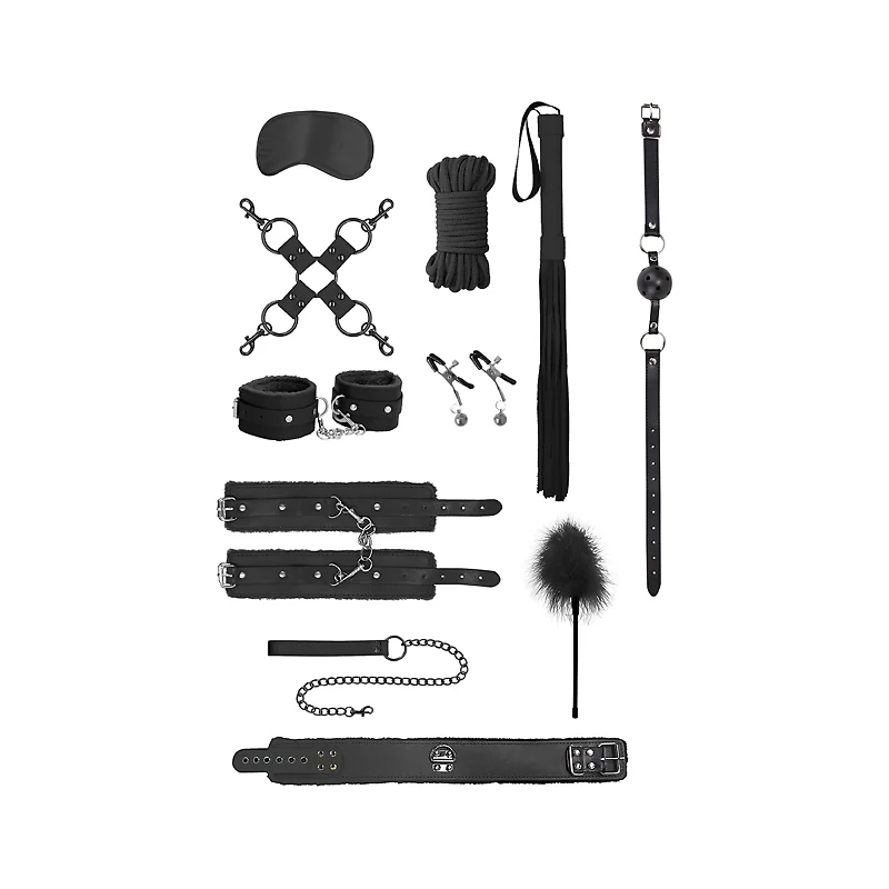 Kit Bondage Intermédiaire 10 Pièces Noir pas cher