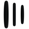 Pack 3 cockrings silicone noir Rock Solid