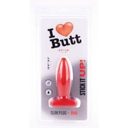 Plug Slim M I Love Butt 11 x 3.7 cm Rouge