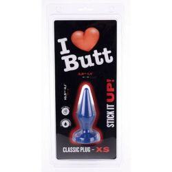 Plug Classic XS I Love Butt 9 x 3 cm Bleu