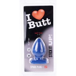 Plug Spade S I Love Butt 9 x 5.3 cm Bleu