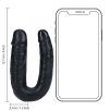 Double Gode U Shape 12 x 3cm Noir Double Gode U Shape 12 x 3cm Noir