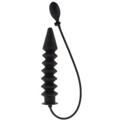 Gode gonflable Expert Ribbed 28 x 6 cm Noir pas cher