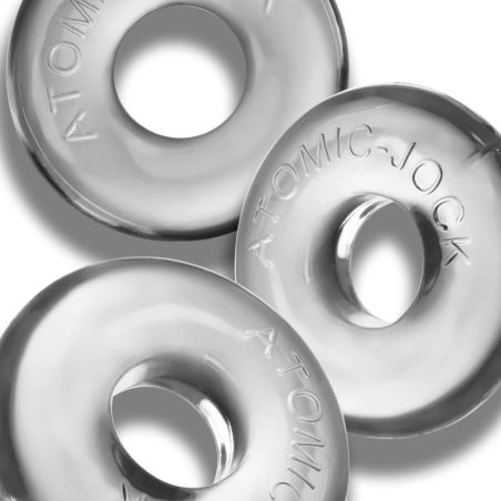 Lot de 3 Cockrings Ringer Max 20 mm Transparents pas cher