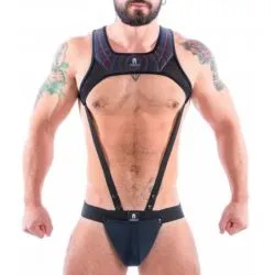 Ensemble Jock et Harnais Tauro Noir - Taille : S pas cher