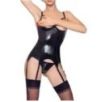 Guêpière et String VINYL BASQUE CROSS Noire Guêpière et String VINYL BASQUE CROSS Noire