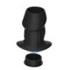 Plug tunnel avec bouchon Euhlo XL 9 x 6 cm Noir Plug tunnel avec bouchon Euhlo XL 9 x 6 cm Noir