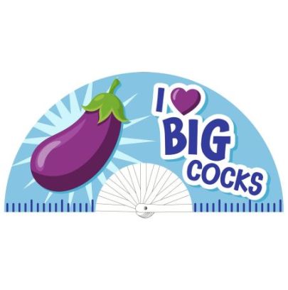 Eventail géant 60cm I LOVE BIG C*CKS pas cher
