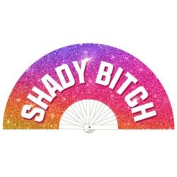 Eventail géant 60cm SHADY BITCH - DRAG QUEEN pas cher