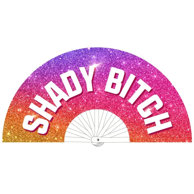 Eventail géant 60cm SHADY BITCH - DRAG QUEEN Eventail géant 60cm SHADY BITCH - DRAG QUEEN