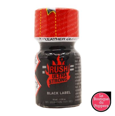 Poppers Rush Ultra Strong Black Label 10mL Propyl-Amyle pas cher