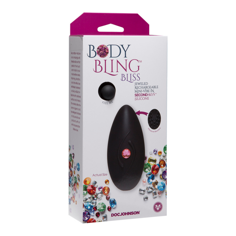 Vibromasseur Bliss - Mini Noir Rose Vibromasseur Bliss - Mini Noir Rose