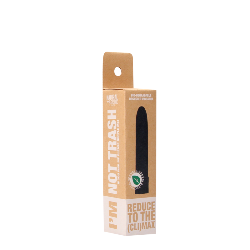 Vibromasseur Plastique Recyclé Biologique Noir - 11.5x2.8cm