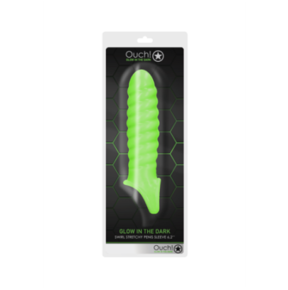 Gaine de penis Swirl Phosphorescente 15x3cm pas cher sur la boutique du poppers