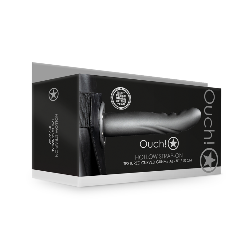 Gode Ceinture Courbé Gunmetal 20x4cm