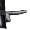 Gode Ceinture avec testicules Gunmetal 17.5x4.4cm