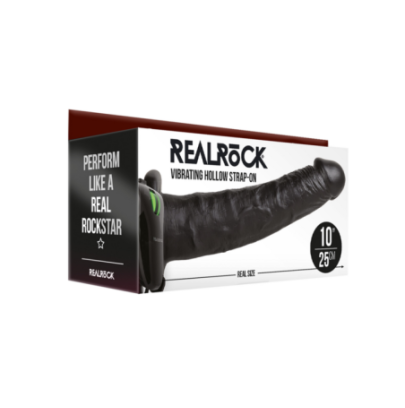 Gode ceinture Vibrant 24.5x5cm Noir Realrock pas cher sur la boutique du poppers