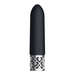 Vibro rechargeable Bijou en silicone 10x2.4cm - Noir