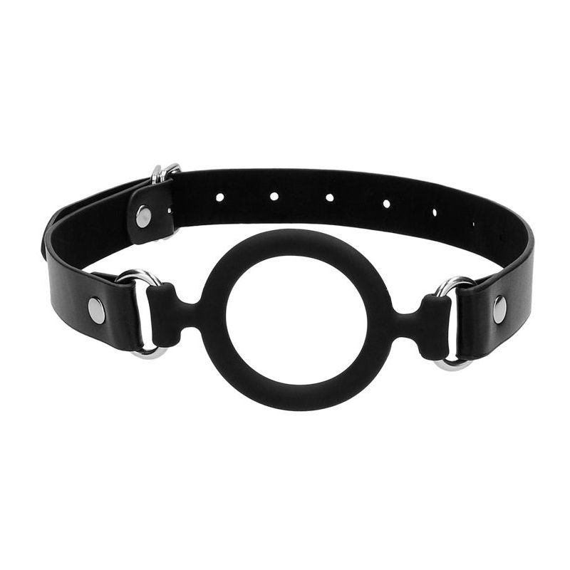 Bâillon en silicone Ring Gag 40mm Noir