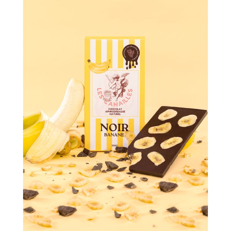 Tablette Chocolat Composees - Base Chocholat Noir / Banane - 100G Tablette Chocolat Composees - Base Chocholat Noir / Banane - 100G
