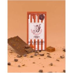 TABLETTE CHOCOLAT COMPOSEES - BASE CHOCHOLAT LAIT / ECLAT DE CARAMEL - 100G pas cher