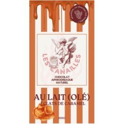 Tablette Chocolat Composees - Base Chocholat Lait / Eclat De Caramel - 100G