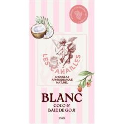 Tablette Chocolat Composees - Base Chocholat Blanc / Coco Et Baies De Goji - 100G