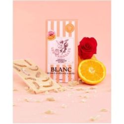 TABLETTE CHOCOLAT COMPOSEES - BASE CHOCHOLAT BLANC / ECORCE D'ORANGE ET ROSE - 100G pas cher