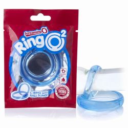 Double Cockring The Screaming O - RingO 2 Blue