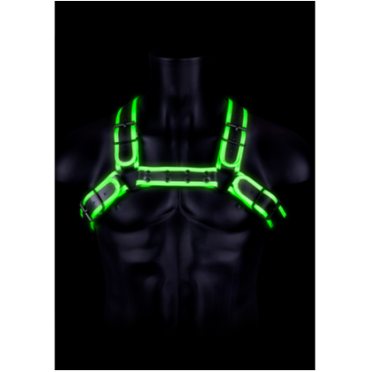 Bulldog Harness with Buckle - Glow in the Dark - L/XL pas cher