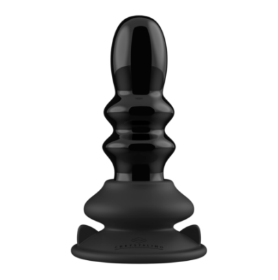 Ribbly - Glass Ribble Vibrator with Suction Cup pas cher