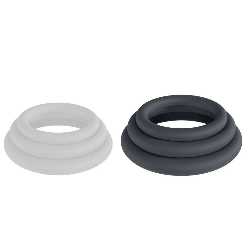 Lot de 3 Cockrings Silicone Classic Levelz 33-39mm