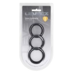 Lot de 3 Cockrings Silicone Classic Levelz 33-39mm